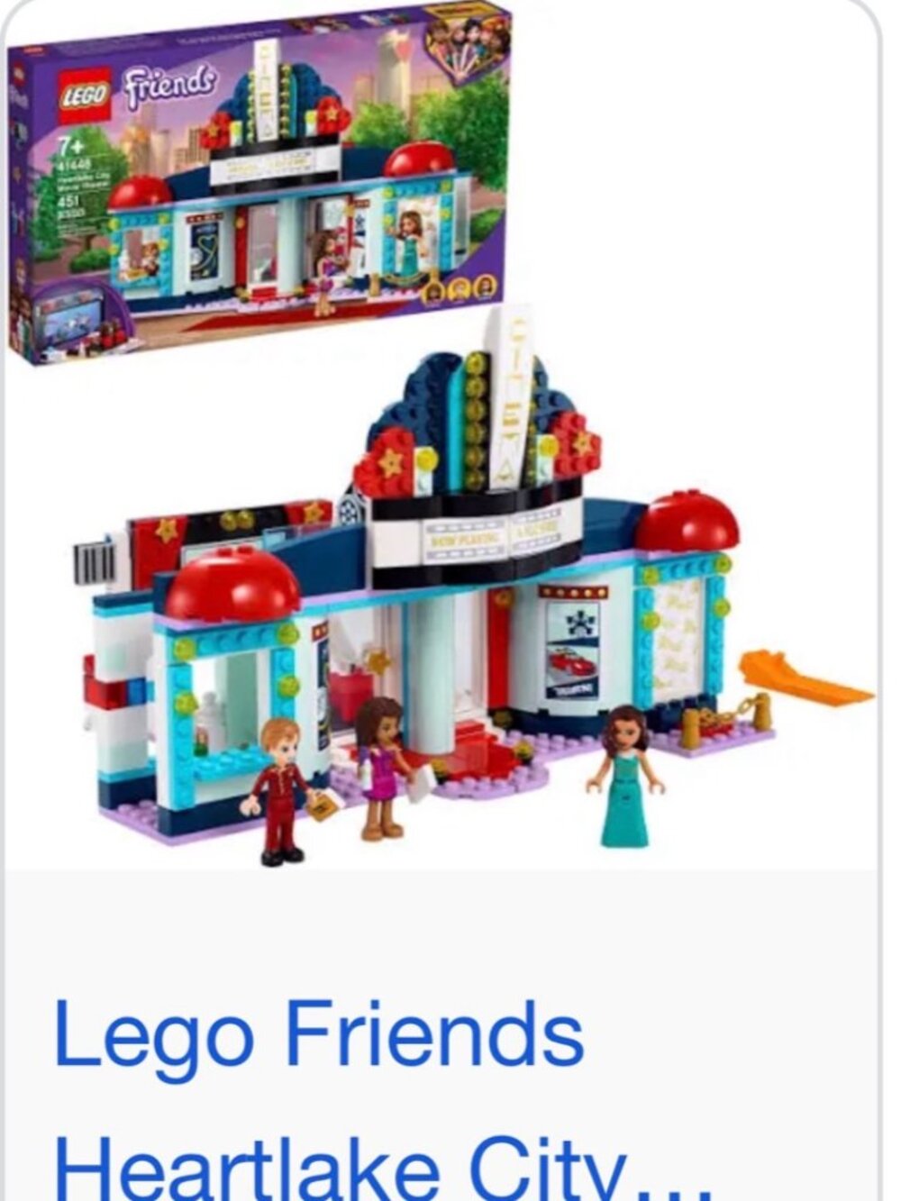 LEGO Friends 41448 Heartlake City Movie Theater 451 Pieces New Sealed
